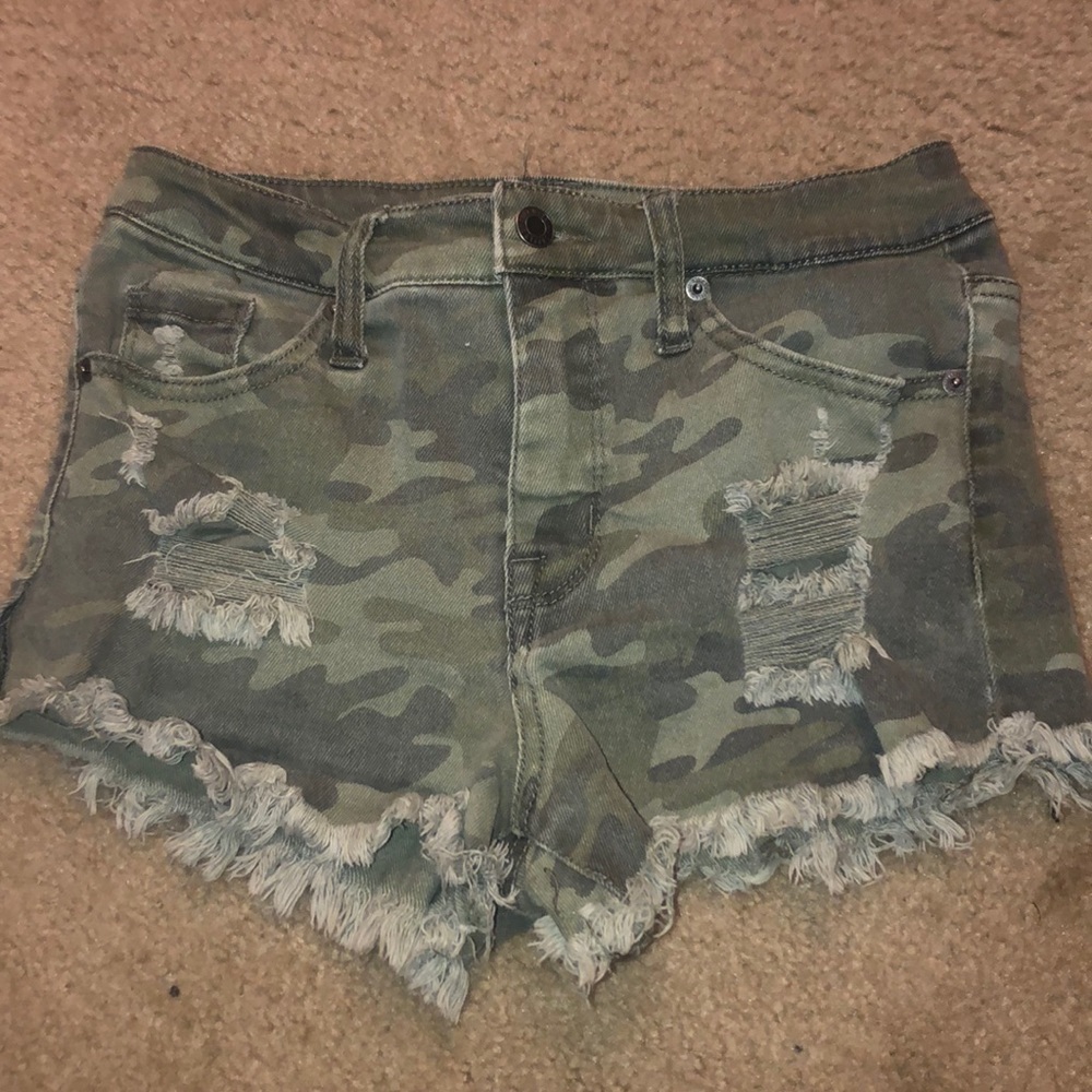 Camo Jean shorts